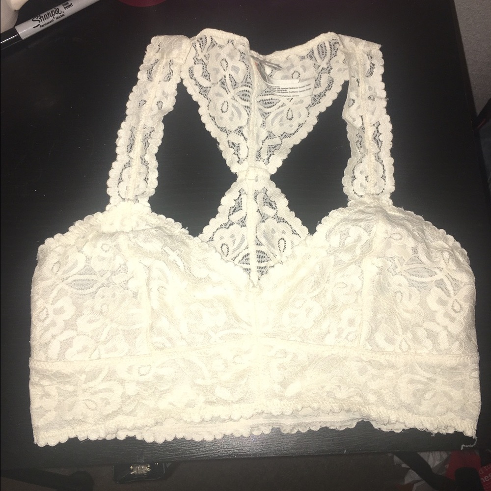 Free people lace galloon bralette - M