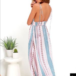 Macon relaxin multi print maxi dress sz xs