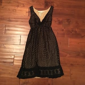 MAX Studio Black & Nude Polka Dot Dress
