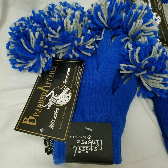 NWT Blue & Gray Spirit Finger Gloves & Arm Warmers - Picture 2 of 3