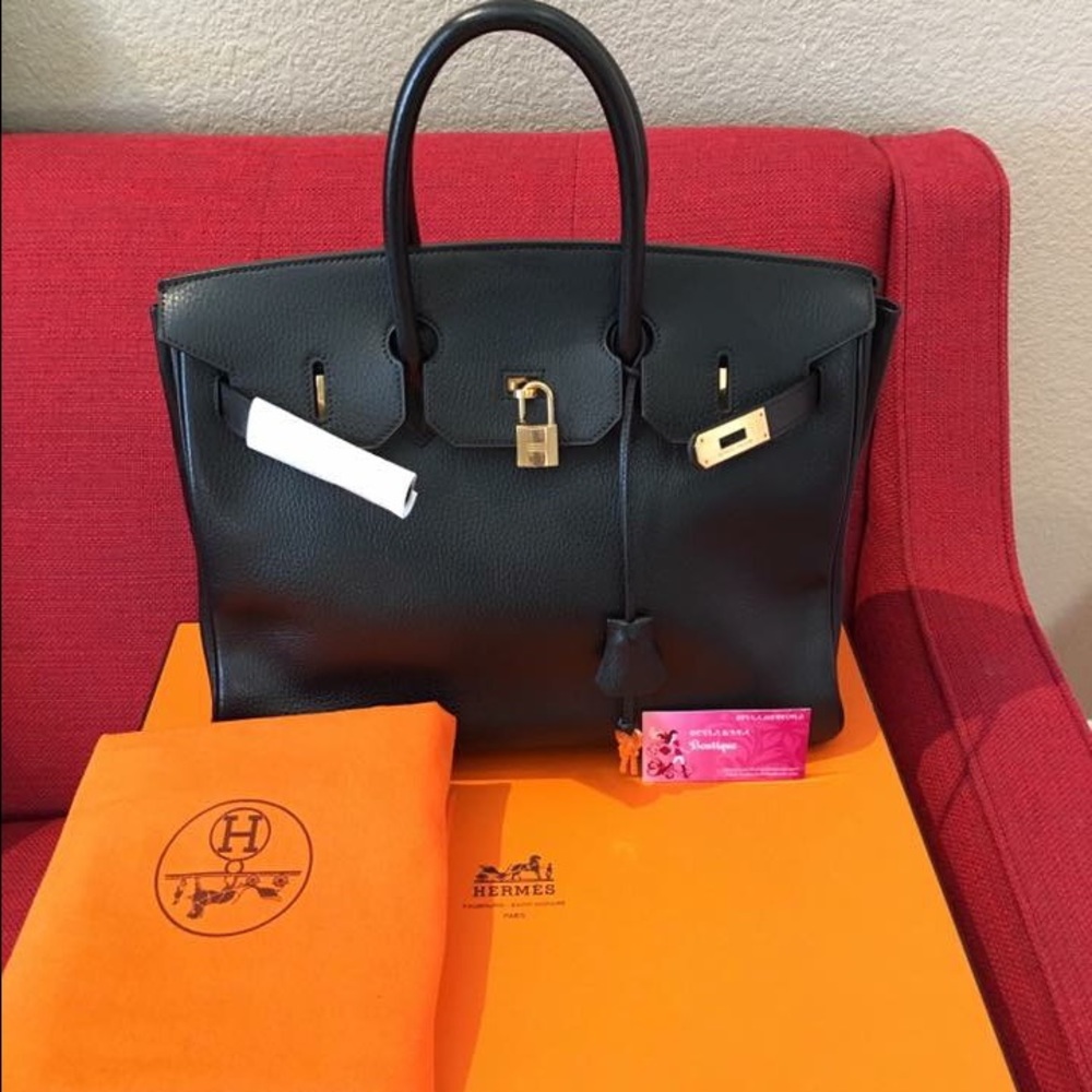 🌷SOLD🌷HERMES BIRKIN 35 cm black Ardennes