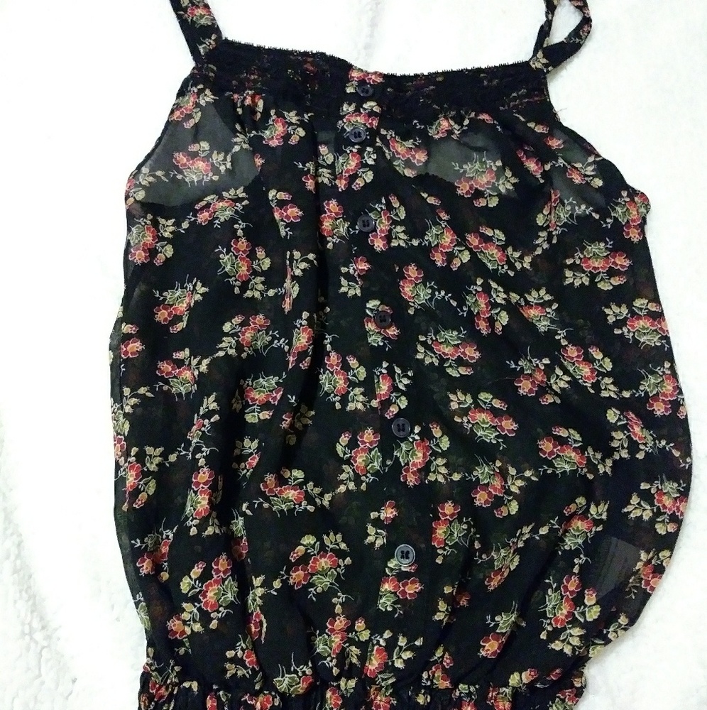 Transparent Floral Tank