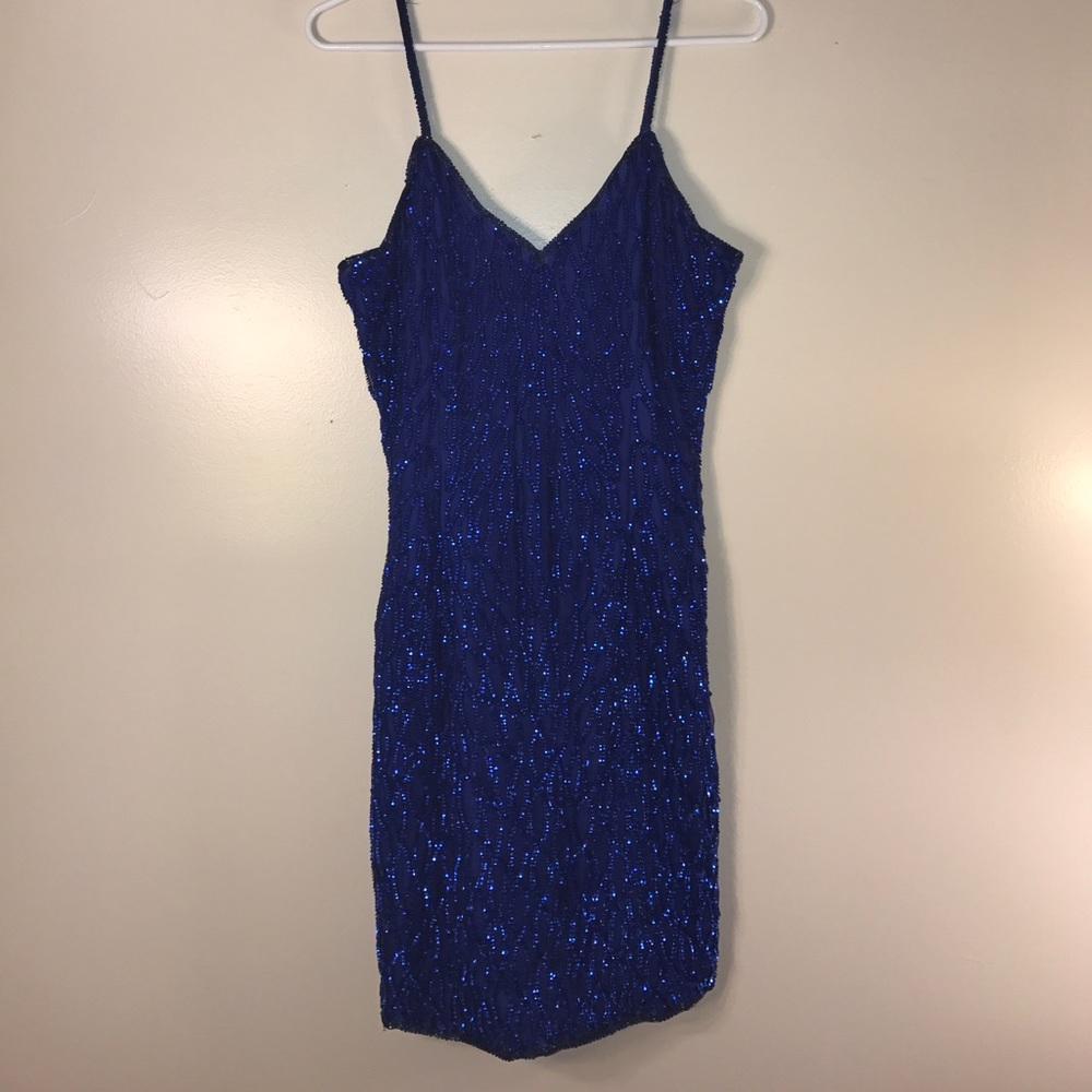 Mark and John By Gopal Beaded Mini Vintage Dress