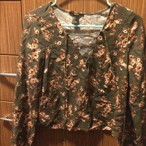 Forever 21 lace up top