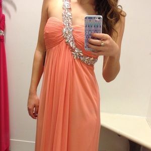 Rhinestone prom dress