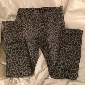 Forever 21 Leopard Print Skinny Jeans