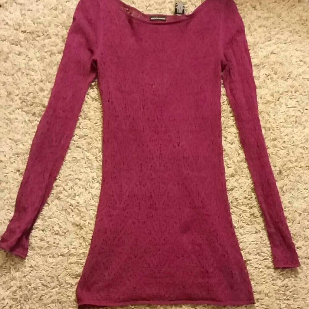 Maroon lace tunic