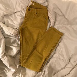 Forever 21 Mustard Skinny Jeans