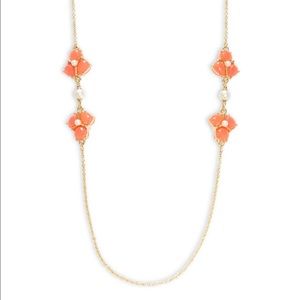 Kate Spade Orange cluster necklace