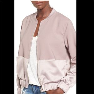 Missguided Satin Mauve bomber