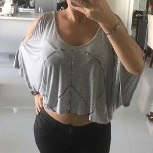 Loose crop top Grey size Med
