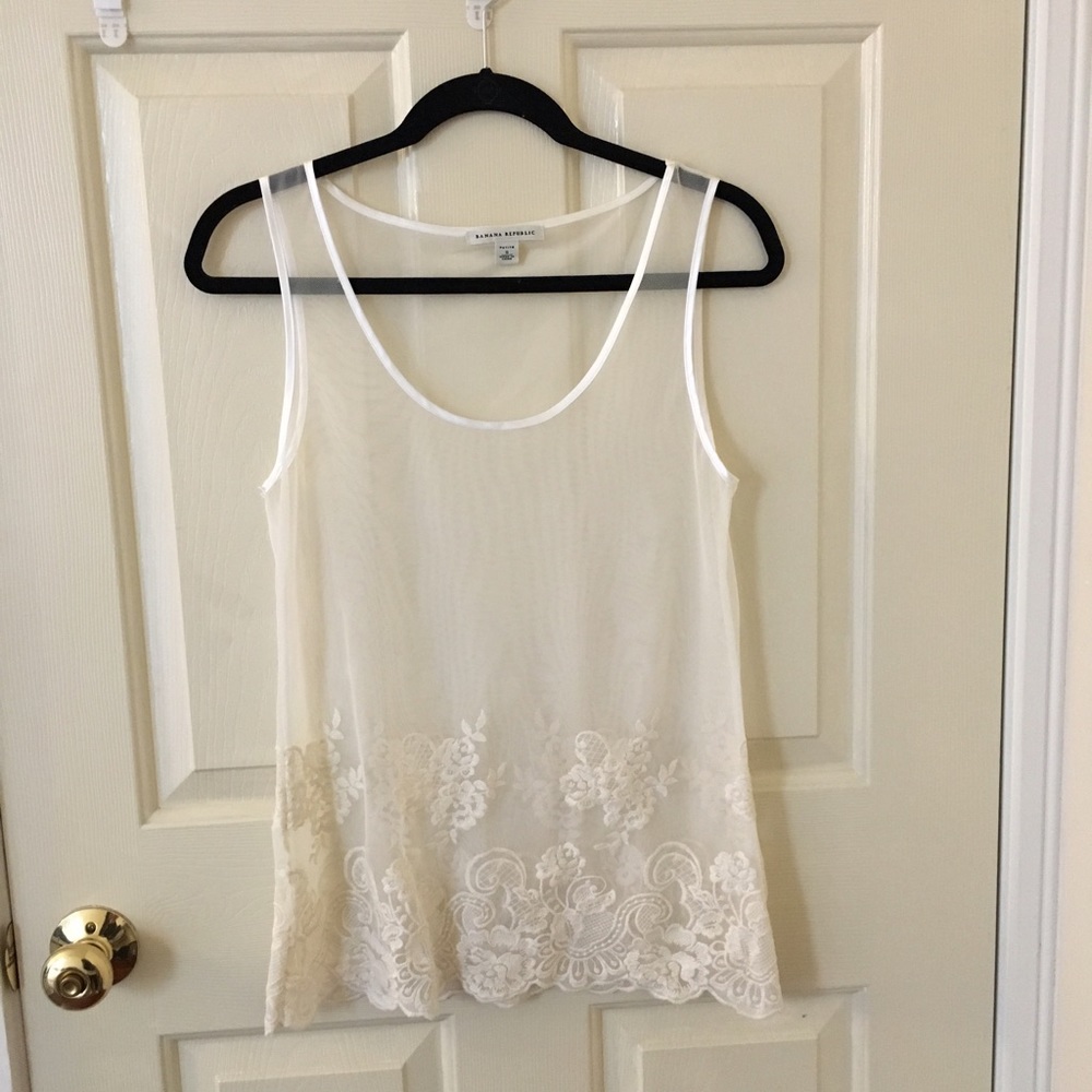 Sold: Coachella-ready sheer top with Lace detail