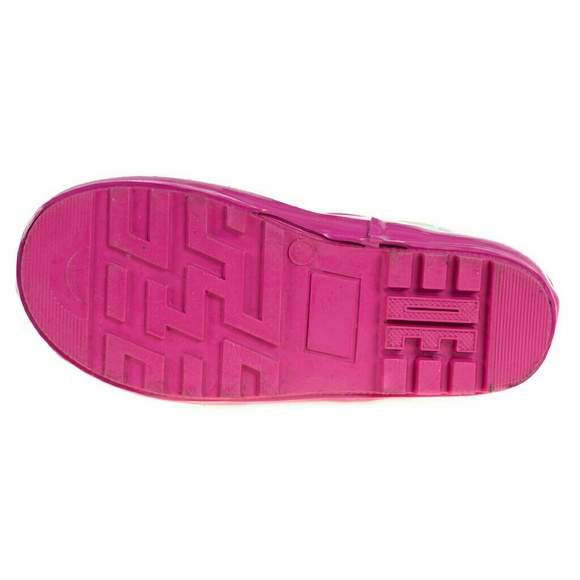 Kids Rainboots, Faux Fur Lined Girls Rain Boots, K-1550 Pink Hearts - Picture 4 of 4