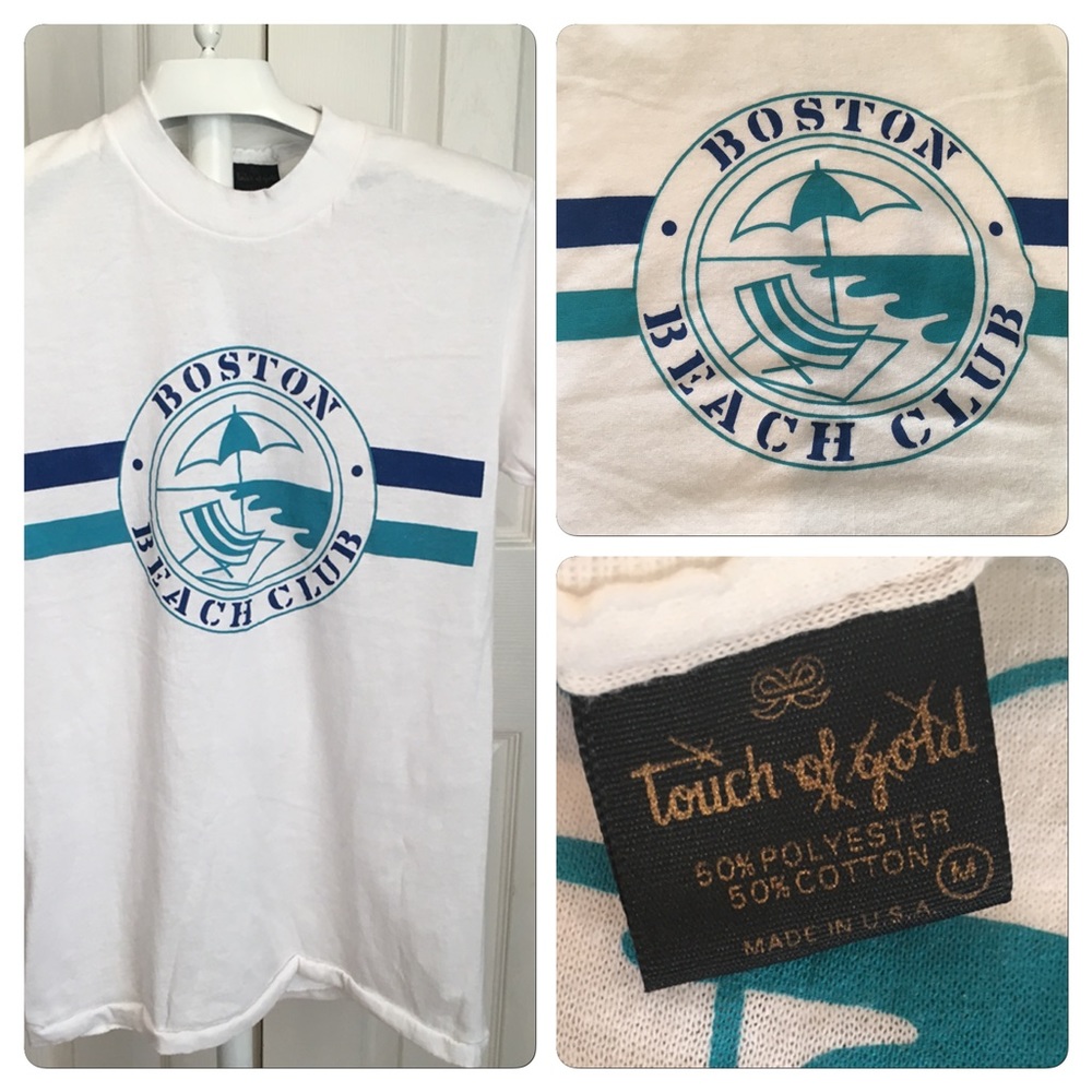 Vtg Boston Beach Club Tourist Tee