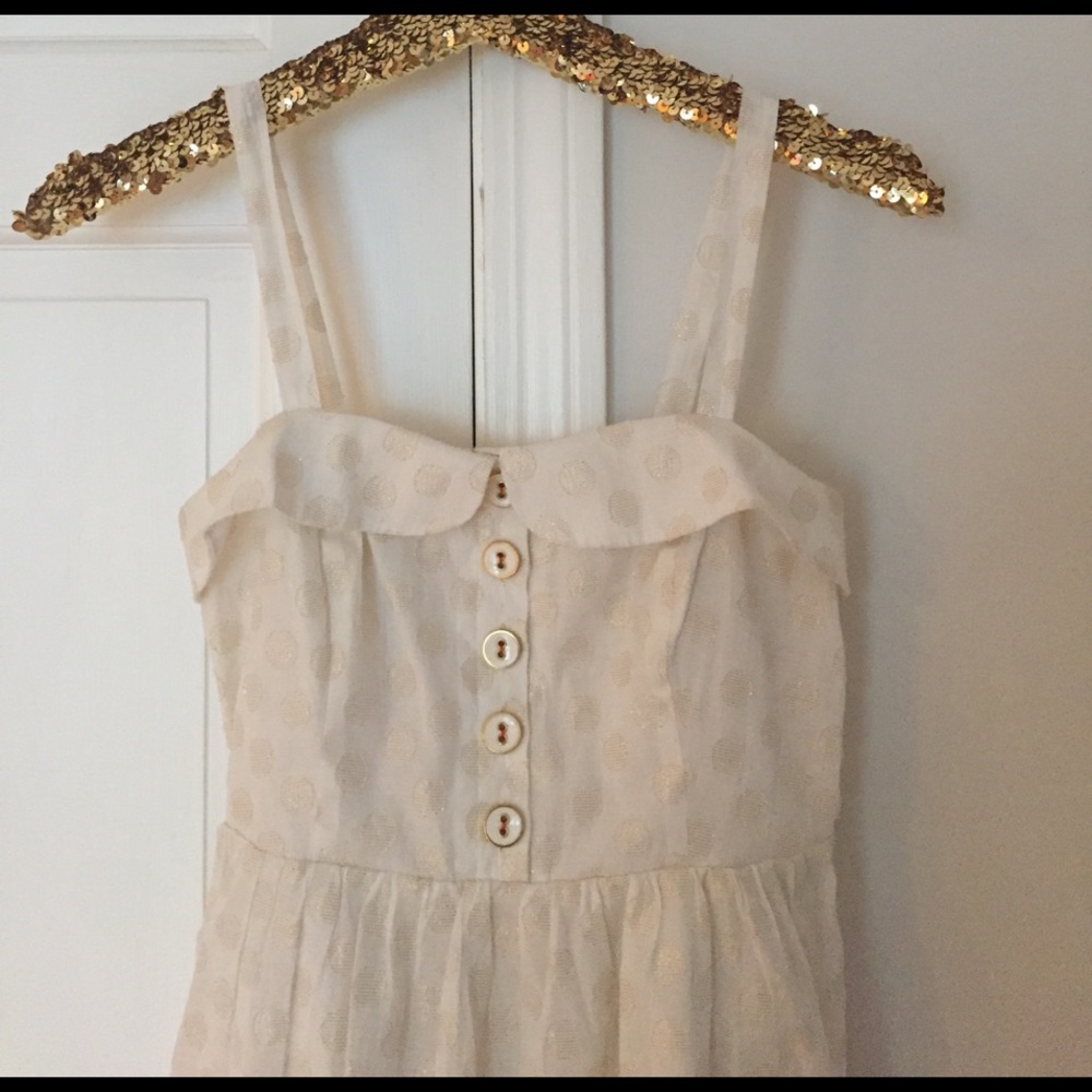 Sweet & cheeky Maeve gold dot dress. VGUC. Size 4
