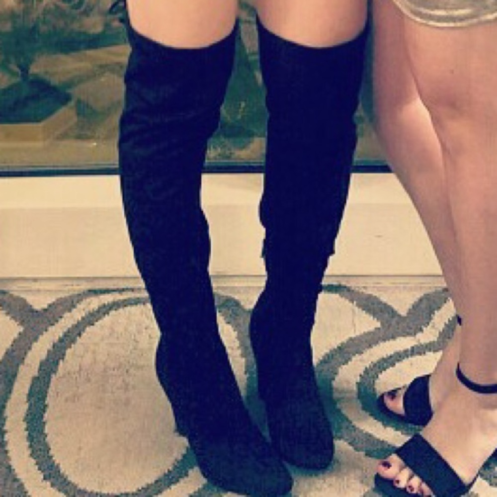Over the Knee Black Boots