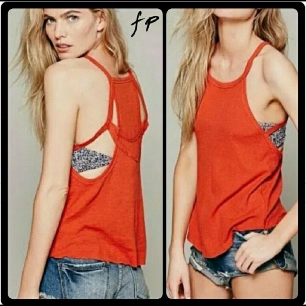 Free People Strappy Deconstructed Tank Top