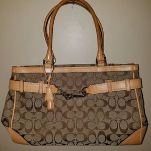 S A L E*** Authentic Coach Logo Leather Satchel