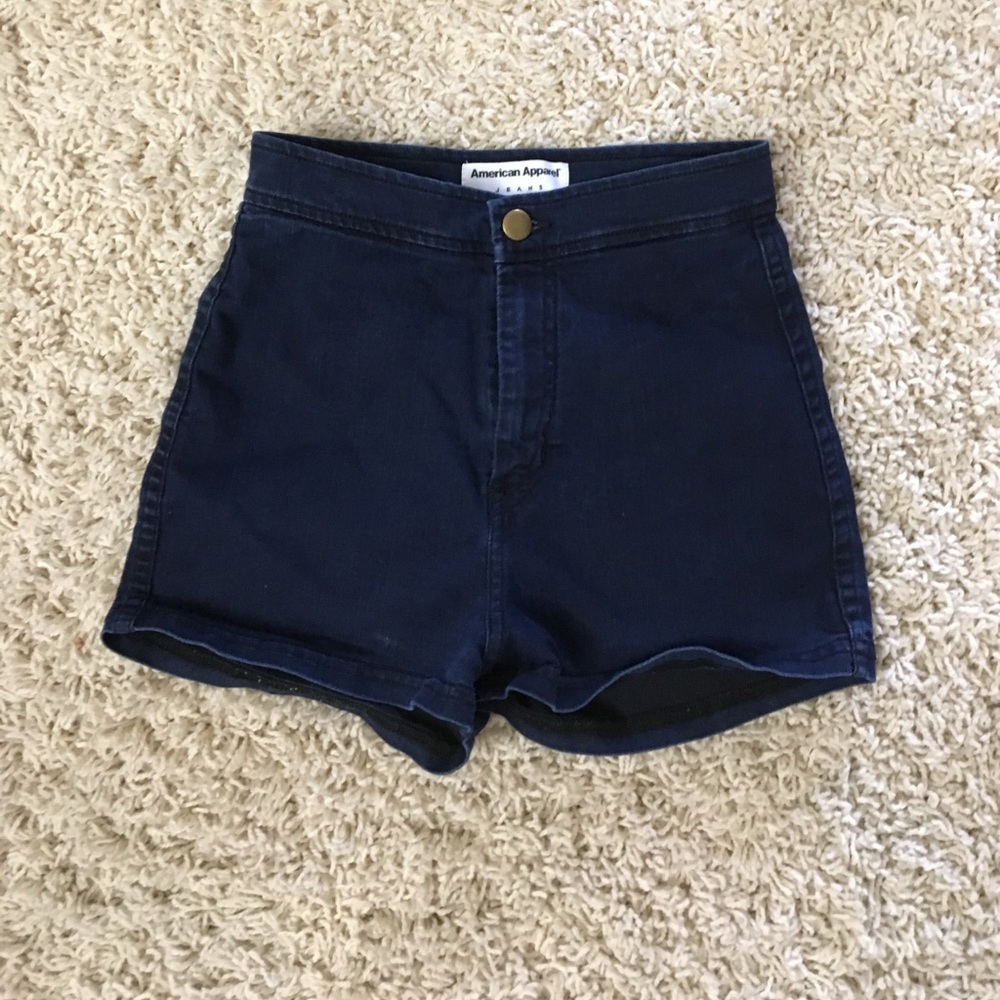 Dark denim booty shorts