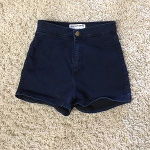 Dark denim booty shorts