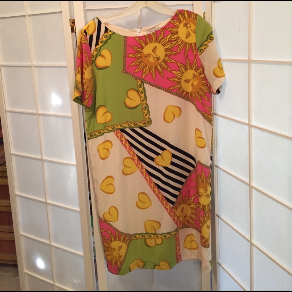 🍀Sale! Vintage Adrianna Papell Silk shift dress
