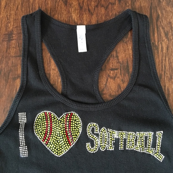 NEW I ❤️ SOFTBALL TANK TOP - Picture 2 of 4