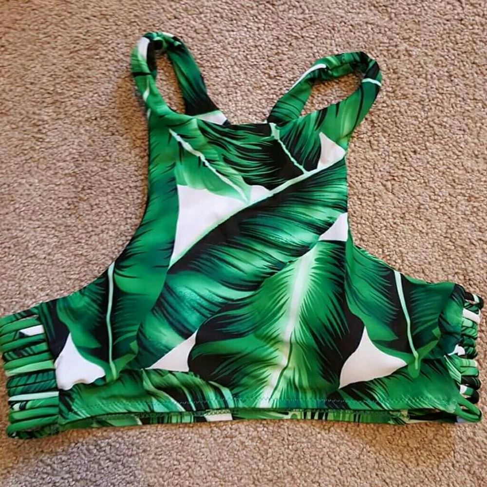 Medium Banana Leaf Swim Top