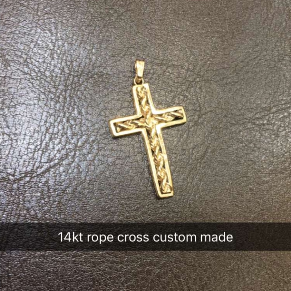 100% real gold cross custom piece
