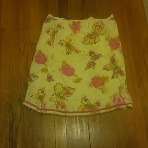 J. Jill pale yellow skirt w/ print J. Jill pale yellow skirt w/ print
