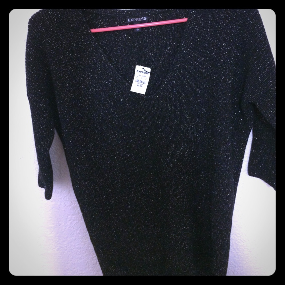 NWT black and glittery sweater