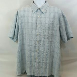 Van Heusen xxl button front blue short sleeve