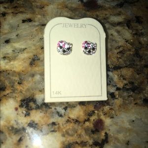 14KT GOLD HELLO KITTY EARRINGS