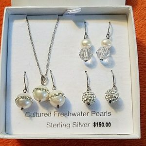 Cultured Freshwater Pearl Sterling Silver Jewelry