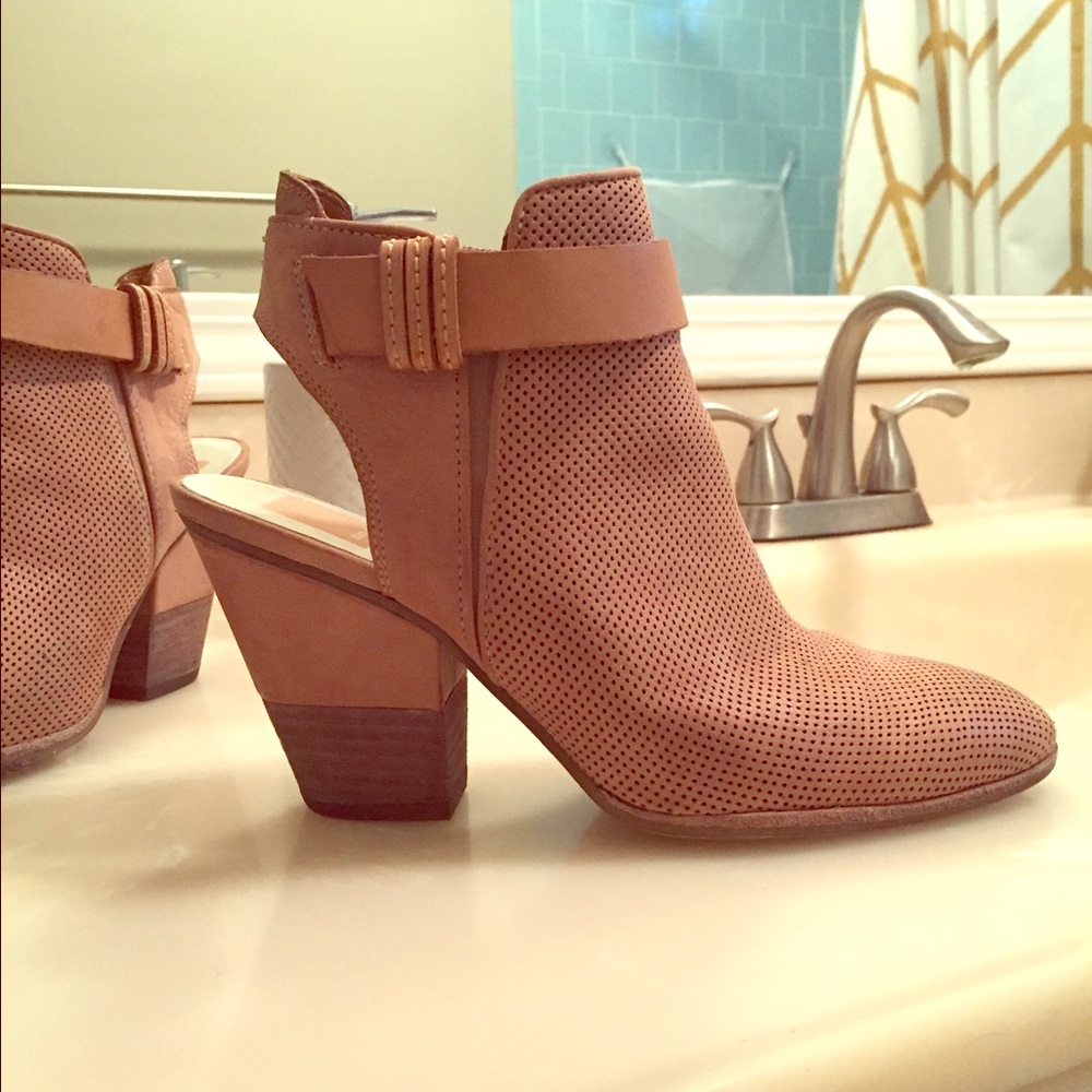 GORGEOUS Dolce Vita Open Back Leather Booties.
