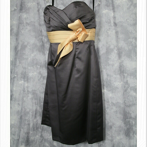 Formal dress Gray & yellow - Picture 2 of 4