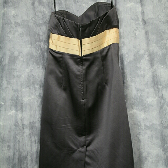 Formal dress Gray & yellow - Picture 4 of 4