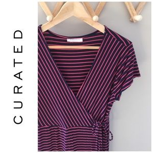 Motherhood Wrap Style Maternity Dress