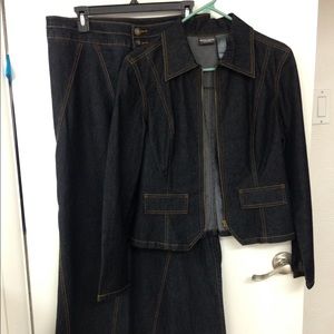 Jean Jacket and Matching Jean Skirt Outfit