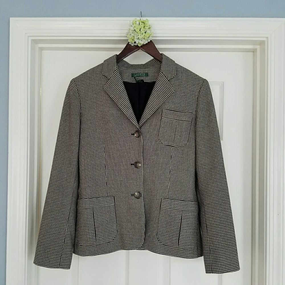 Price ⬇Lauren by Ralph Lauren Houndstooth Blazer
