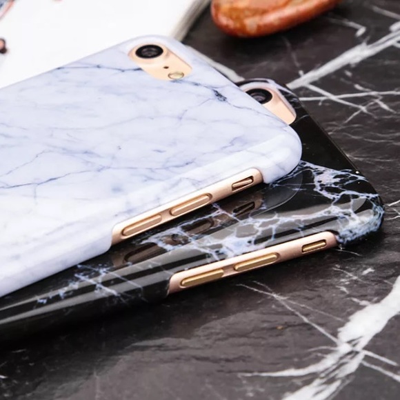 WHITE GLOSSY MARBLE IPHONE 7 PLUS LUXURIOUS CASE - Picture 2 of 5