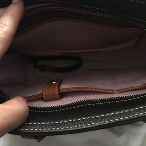 Dooney bourkey saychel blue and brown