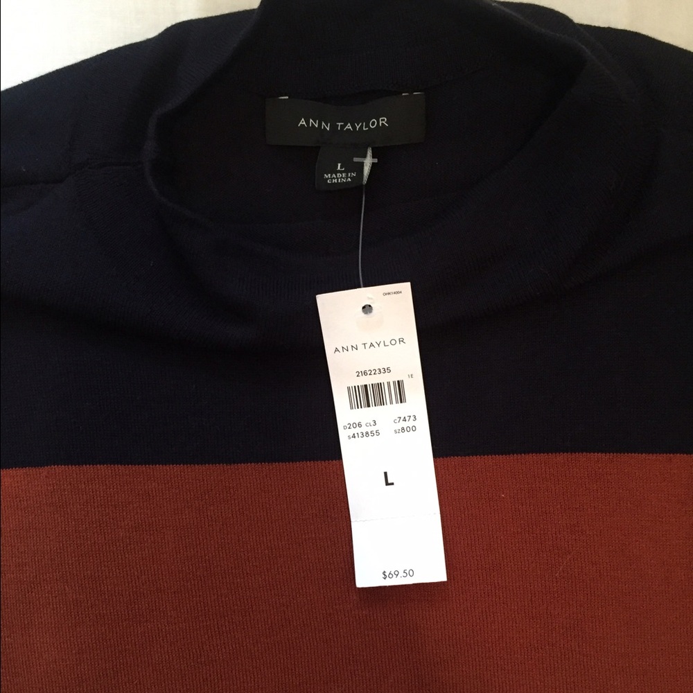 Ann Taylor Color Block Sweater Top