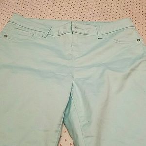 New York and company mint skinny jeans pants