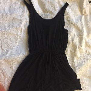H&M black tank soft cotton romper size small