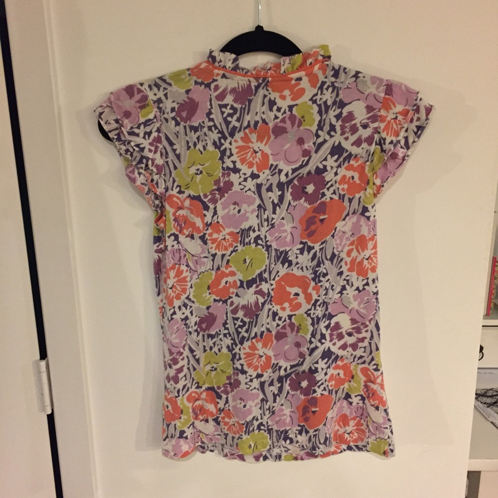 Anthropologie- Ric Rac Floral Print Tee πΈπΊπΉπ - Picture 3 of 3