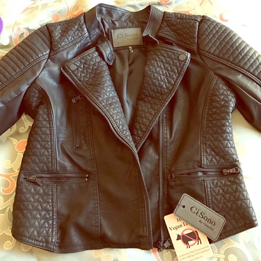 Brand new vegan leather jacket