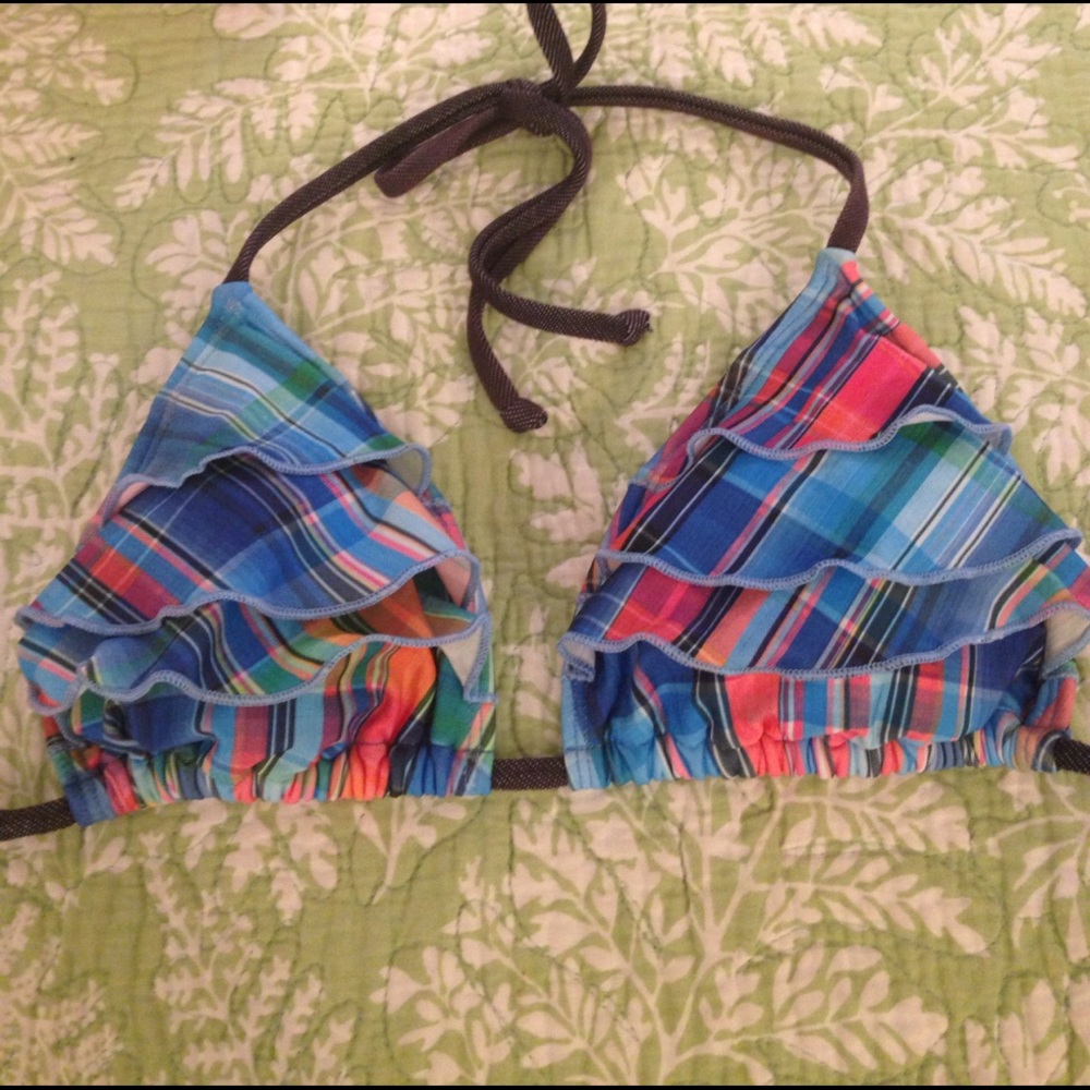 Guess plaid ruffle bikini!