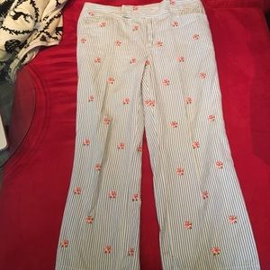 Tommy flower and stripe pants cute!