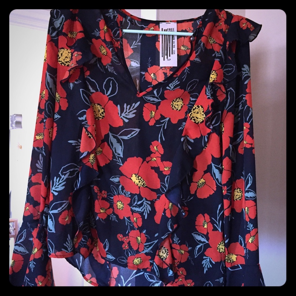 Free people floral blouse