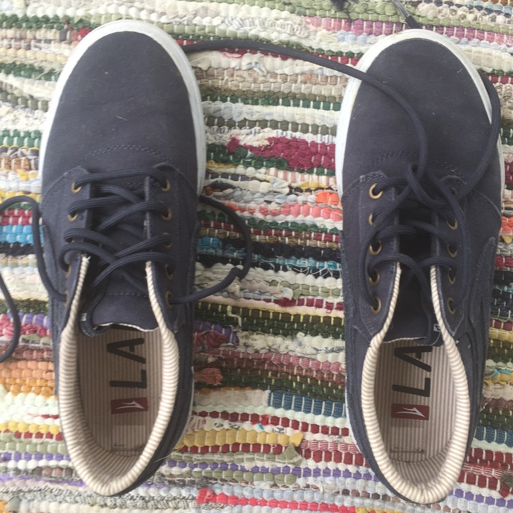 Boys canvas blue skateboarding sneaker